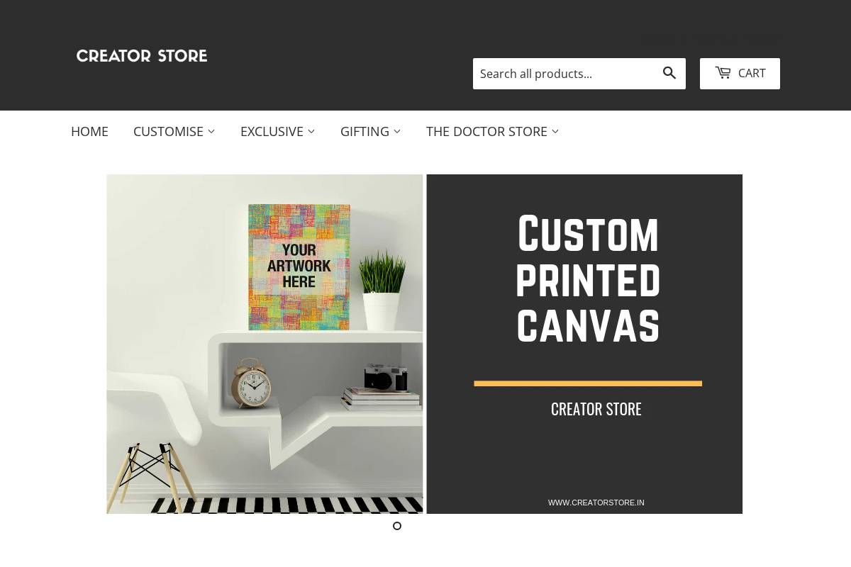 creatorstore.in homepage screenshot