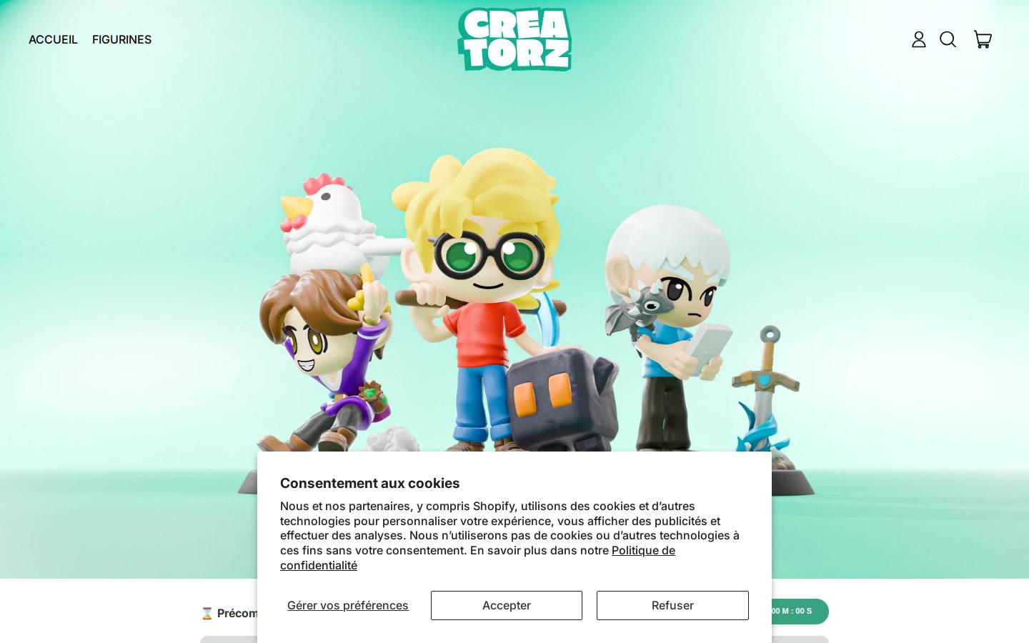 creatorz.shop homepage screenshot