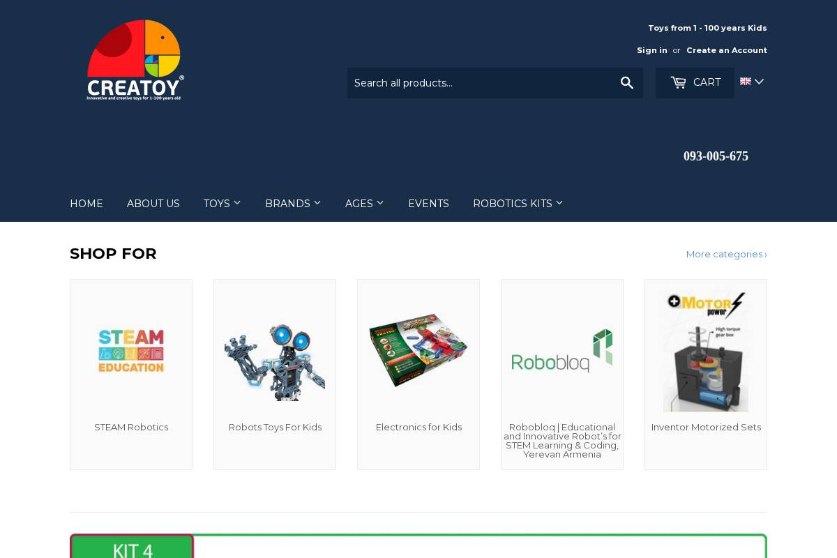creatoy.org homepage screenshot