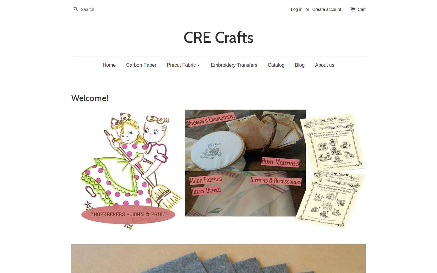 crecrafts.com homepage screenshot
