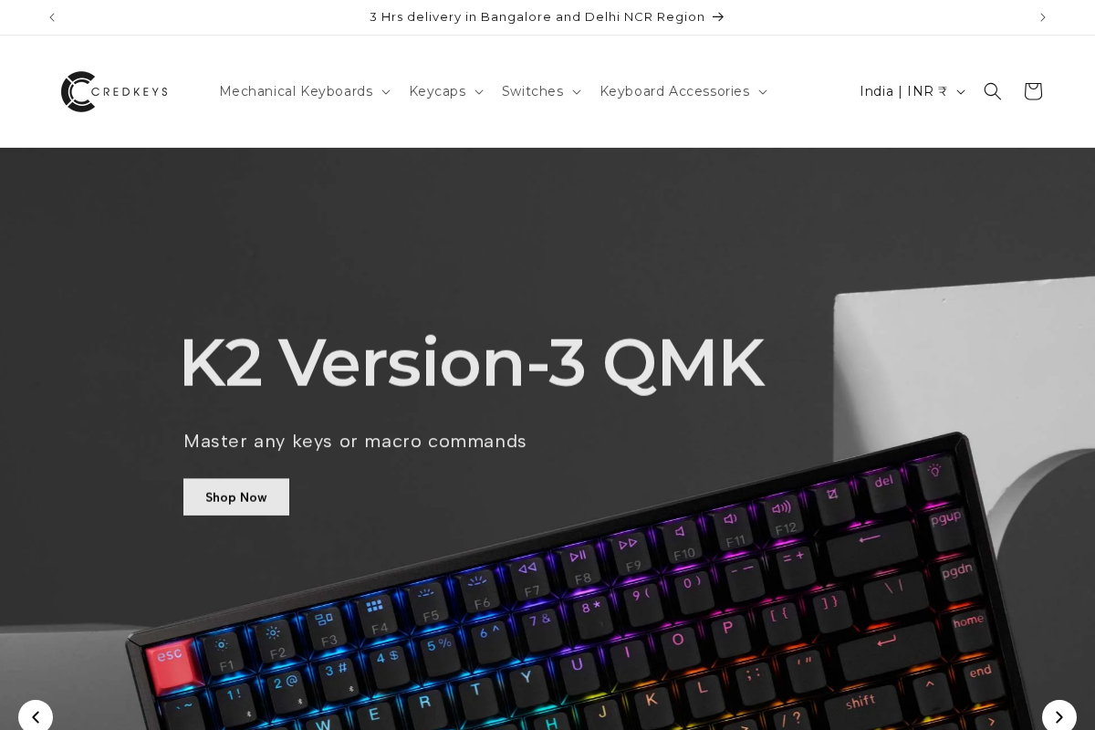 Credkeys homepage screenshot