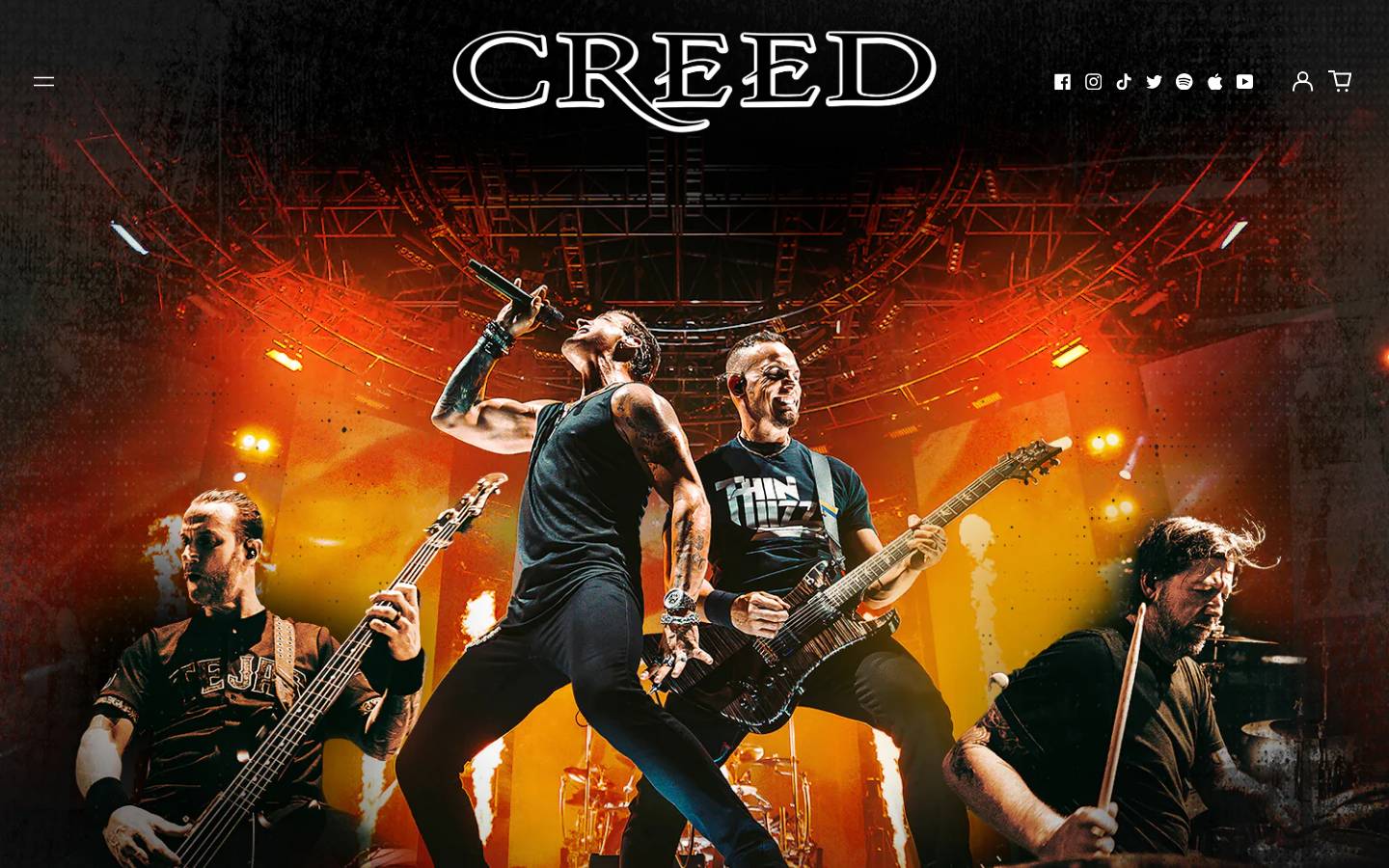 creed.com homepage screenshot