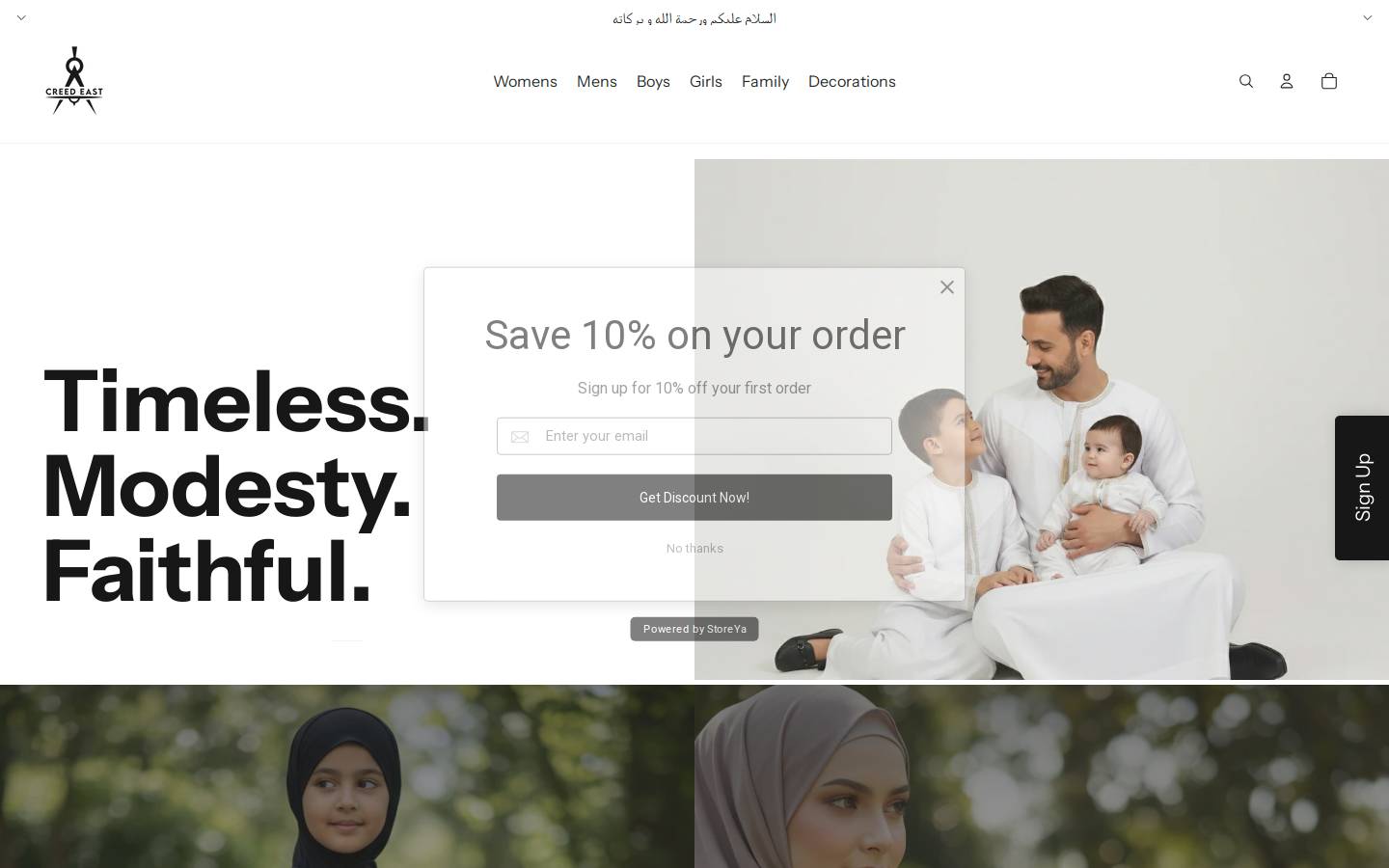 creedeastcreations.com homepage screenshot