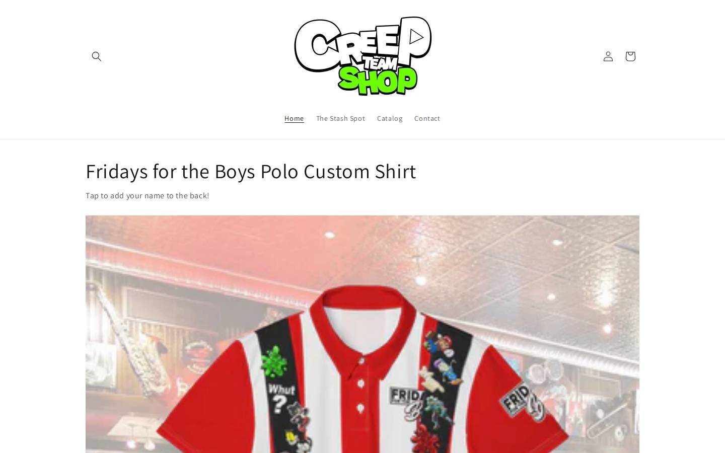 creepteamshop.com homepage screenshot