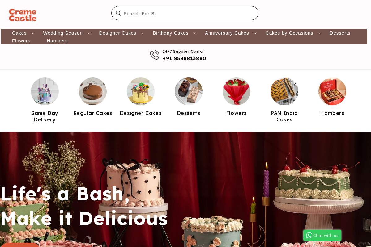 Creme Castle homepage screenshot