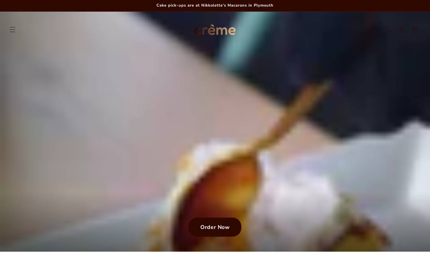 cremefoods.com homepage screenshot