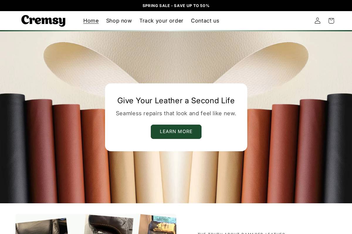 Cremsy homepage screenshot