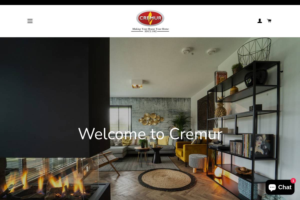Cremurshop homepage screenshot