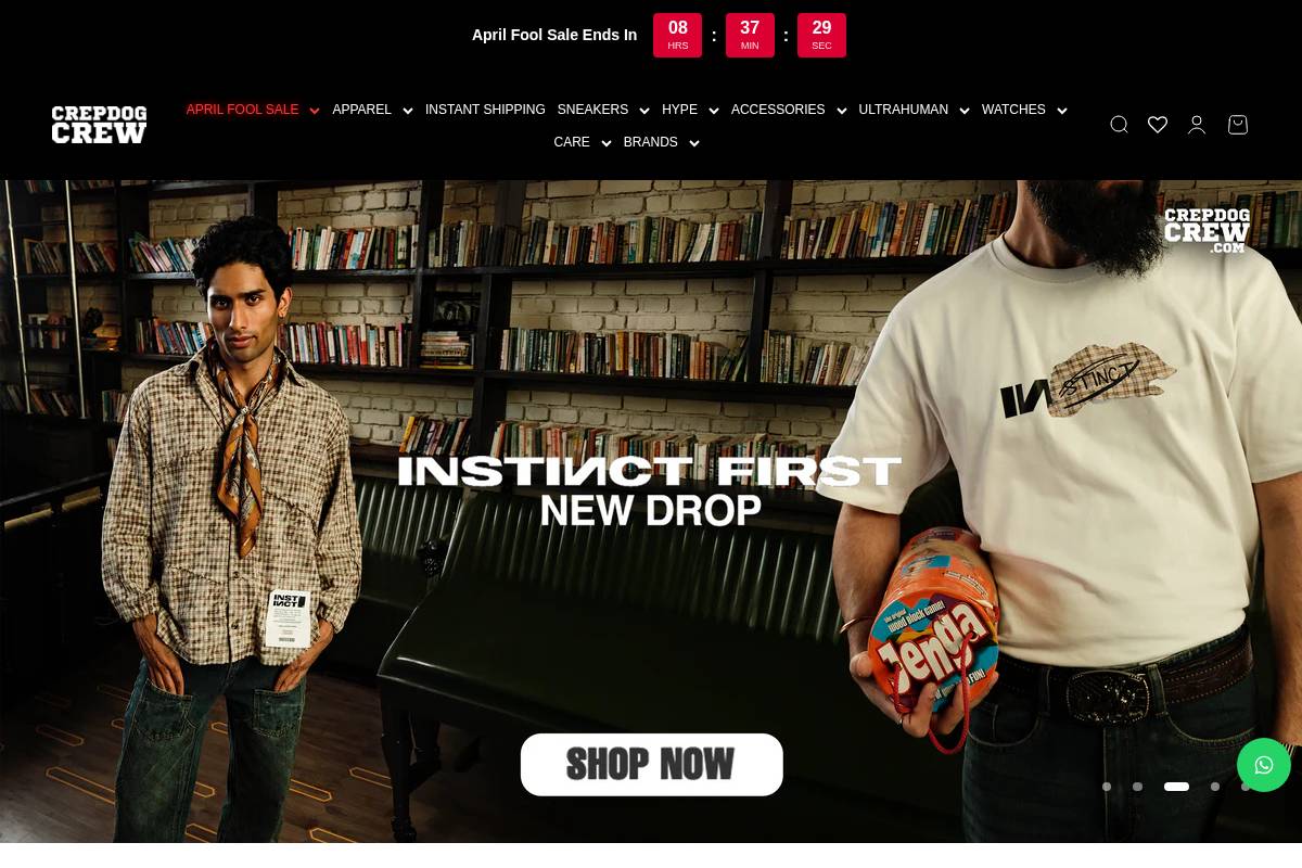 crepdogcrew.com homepage screenshot