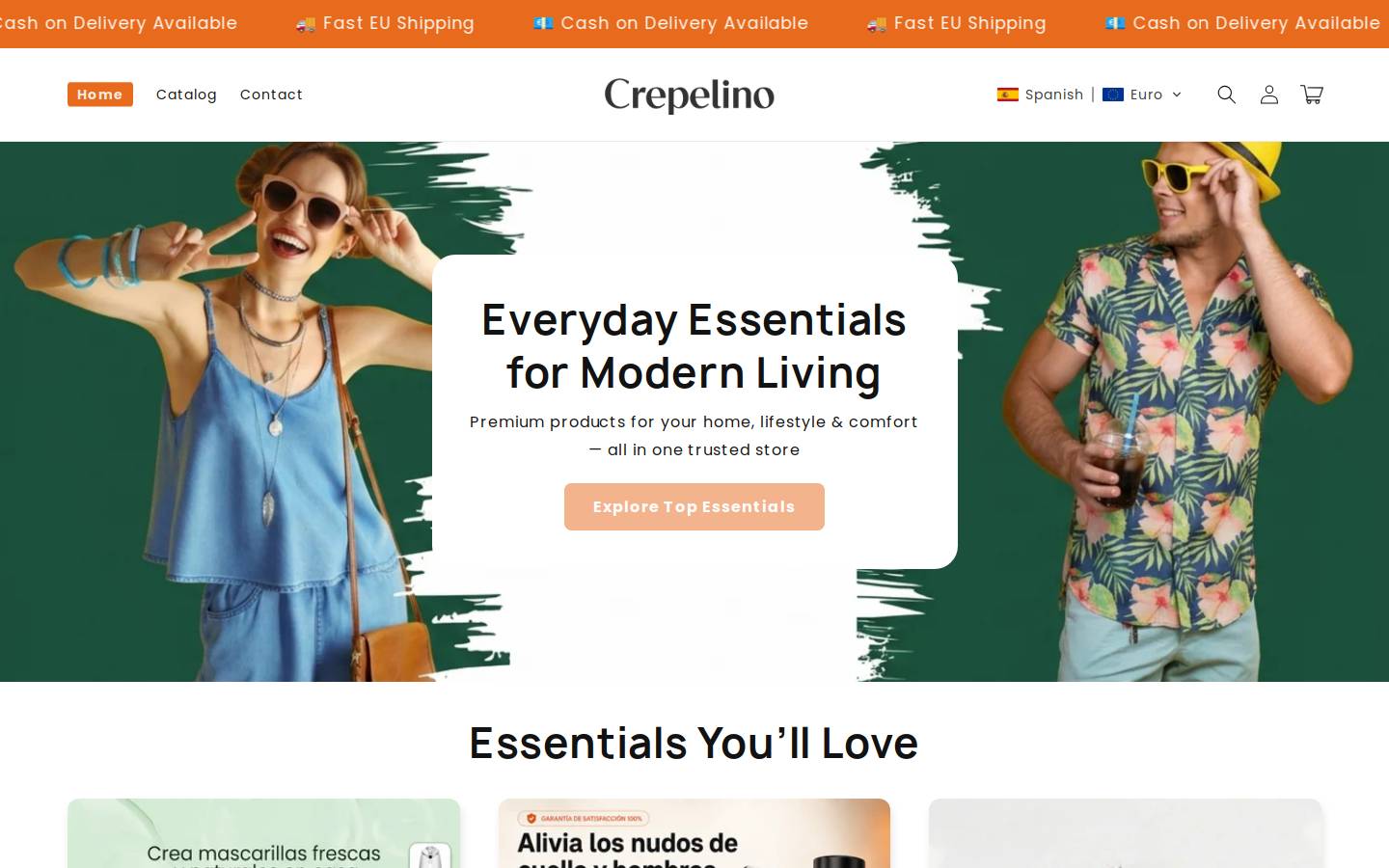crepelino.com homepage screenshot