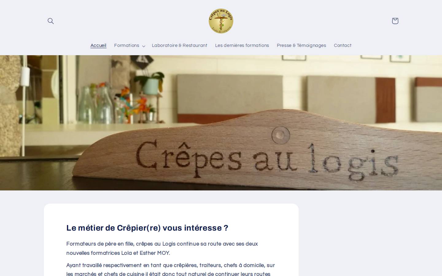 crepesaulogis.com homepage screenshot