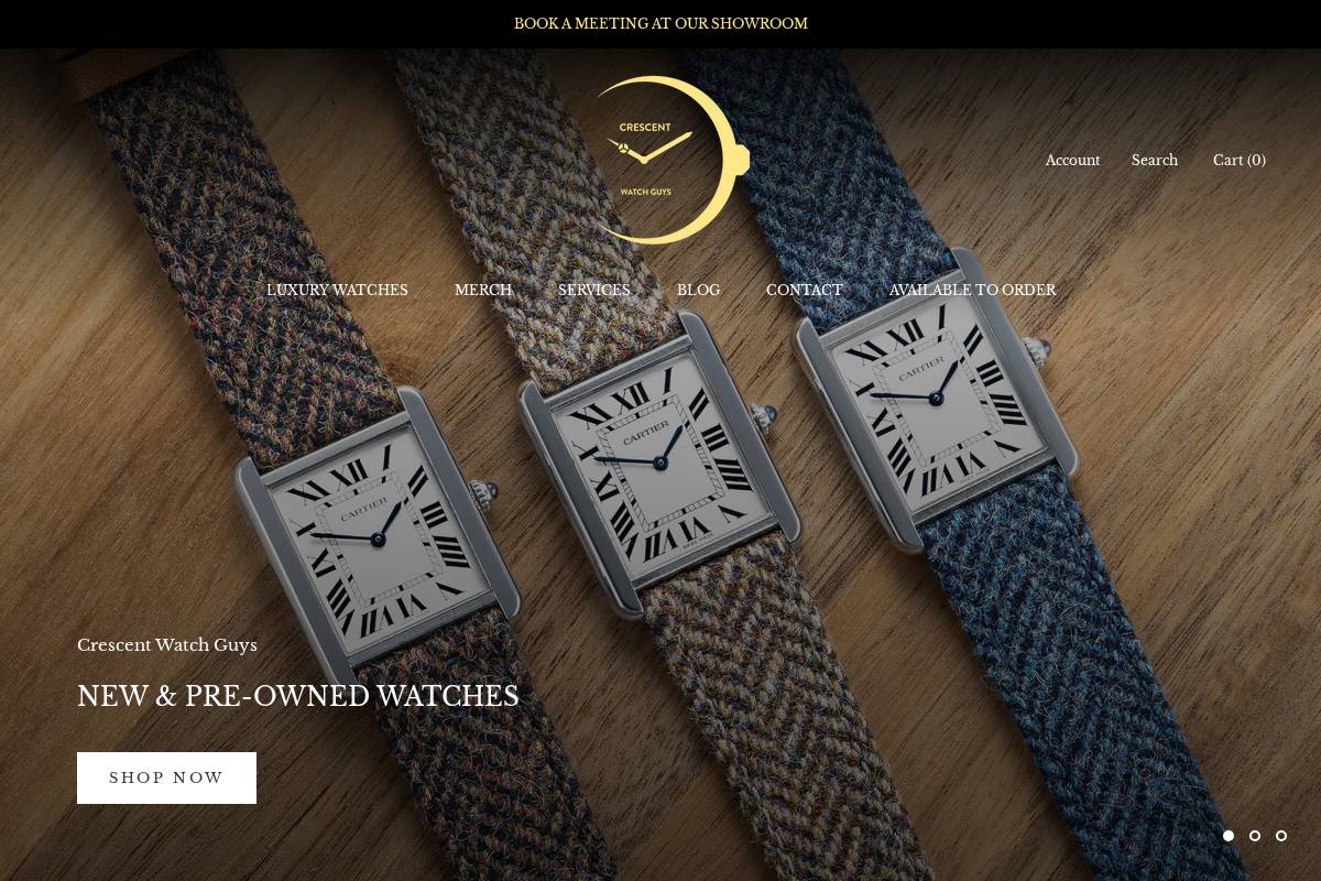 crescentwatchguys.com homepage screenshot