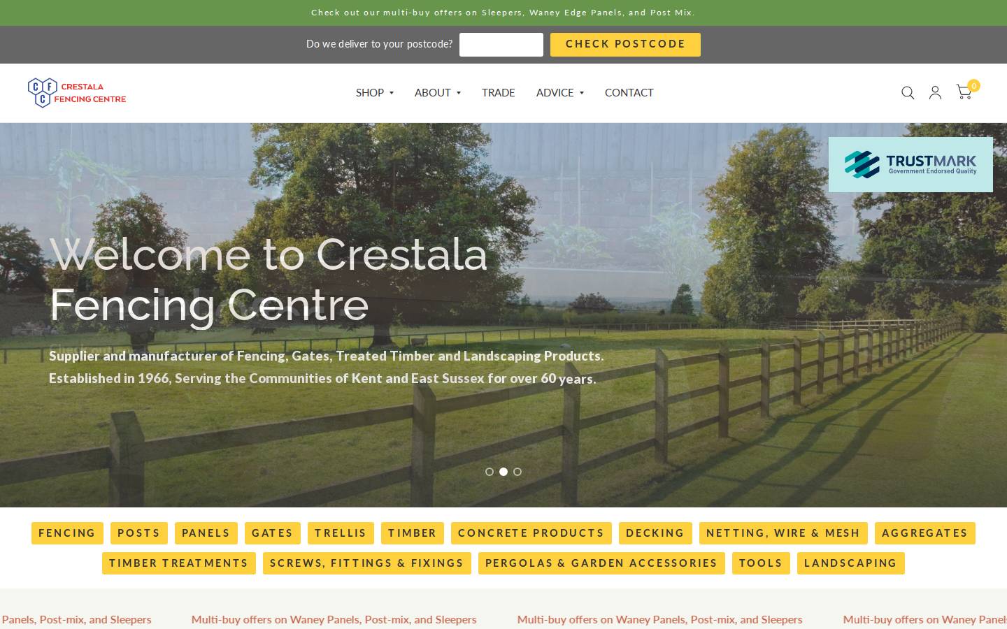 crestalafencing.co.uk homepage screenshot