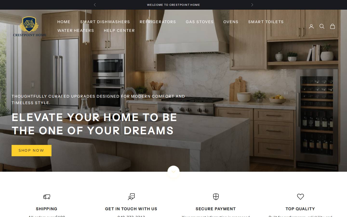 crestpointhome.com homepage screenshot