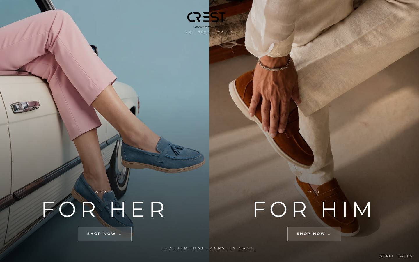 crestshoes.com homepage screenshot