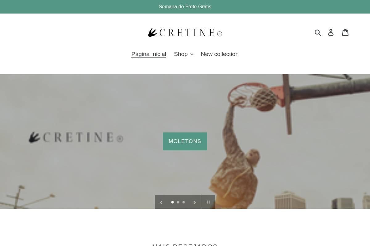 cretineoficial.com homepage screenshot