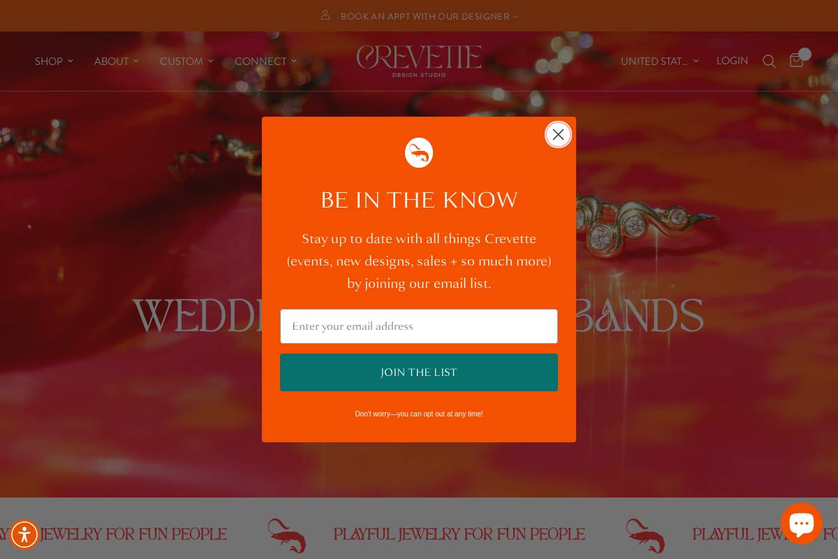 crevettedesignstudio.com homepage screenshot