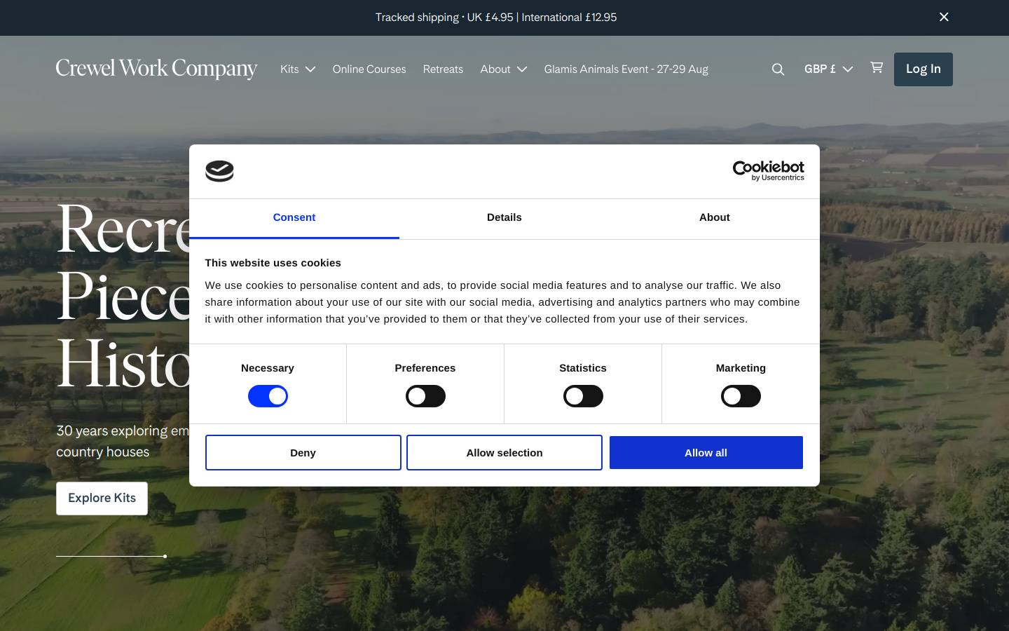 crewelwork.com homepage screenshot