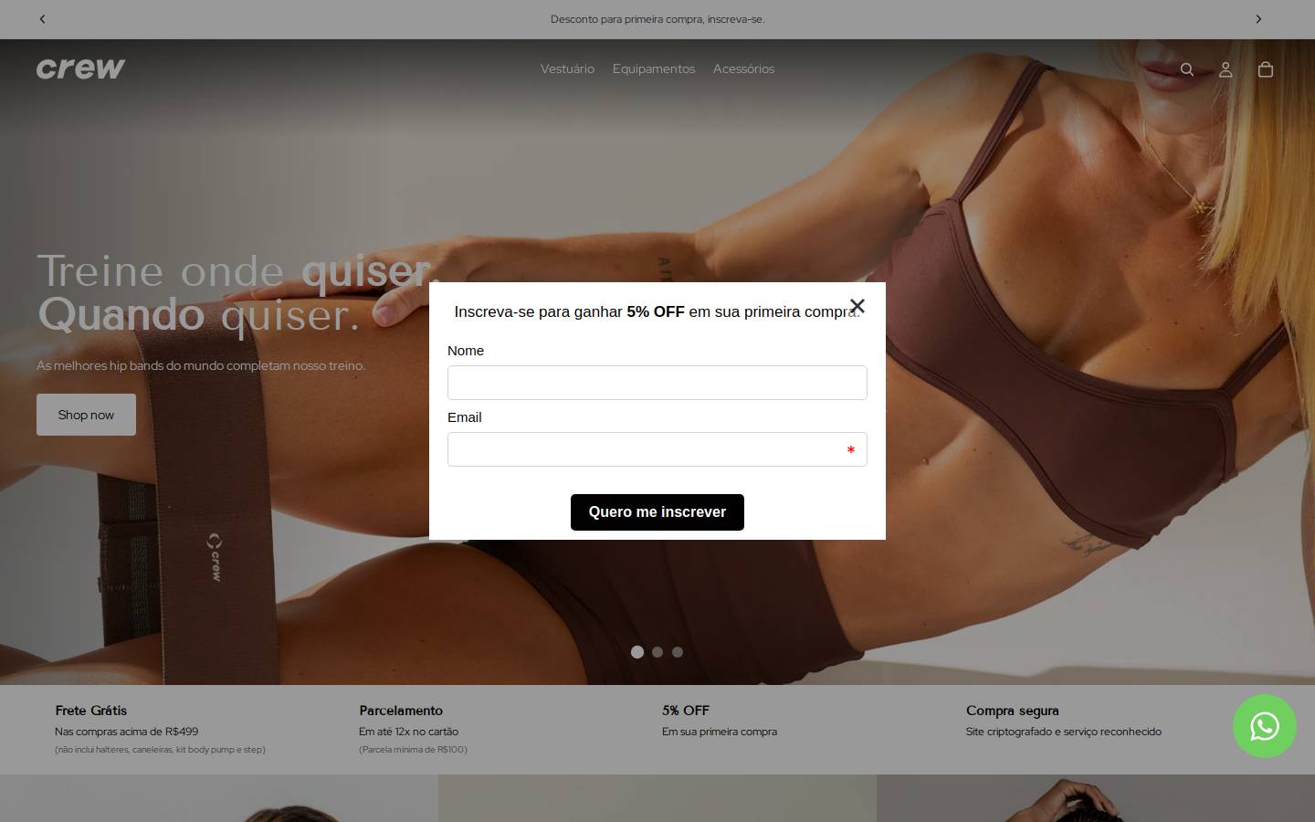 crewstore.com.br homepage screenshot