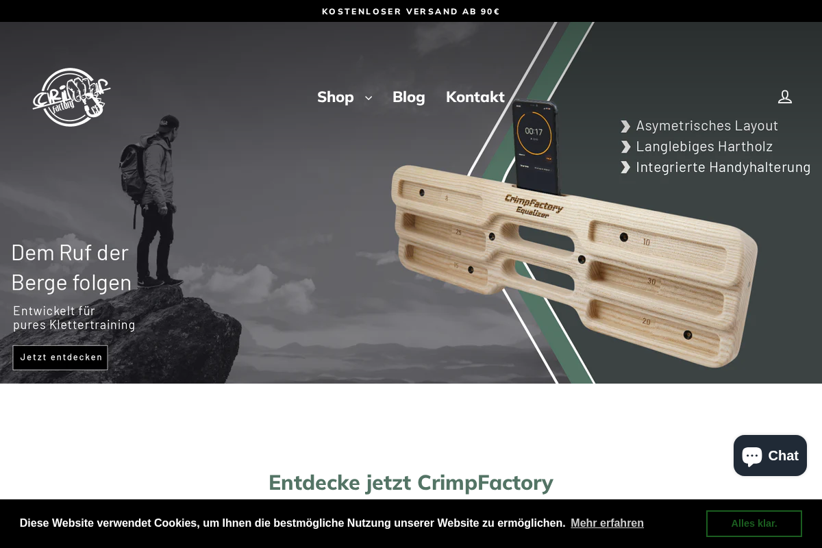 crimpfactory.com homepage screenshot