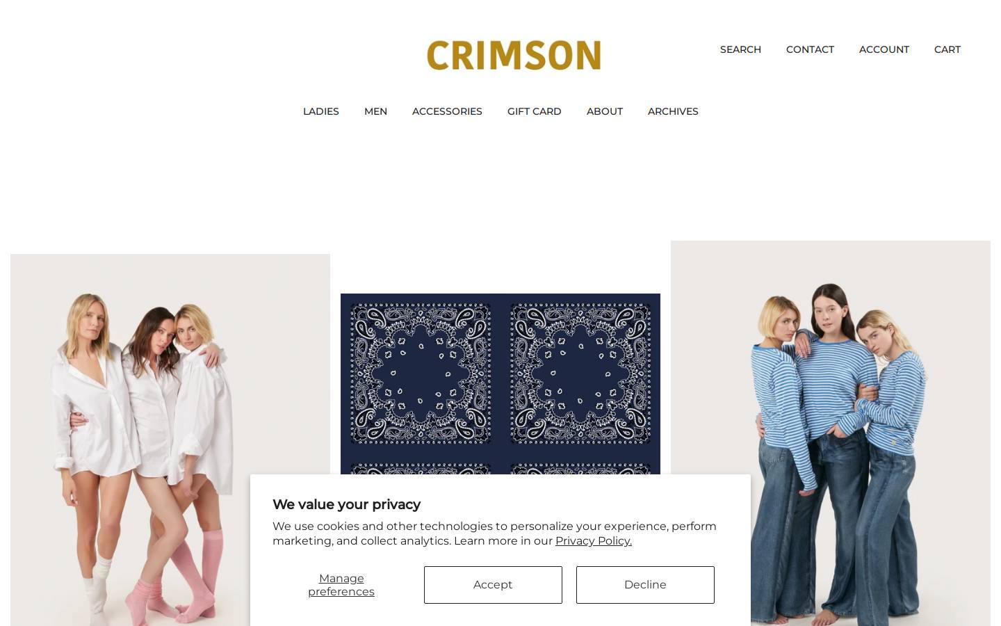 crimson-cashmere.com homepage screenshot