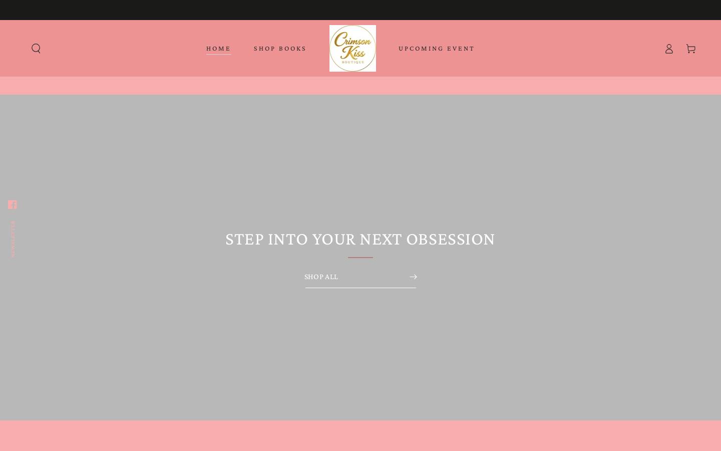 crimsonkissboutique.com homepage screenshot