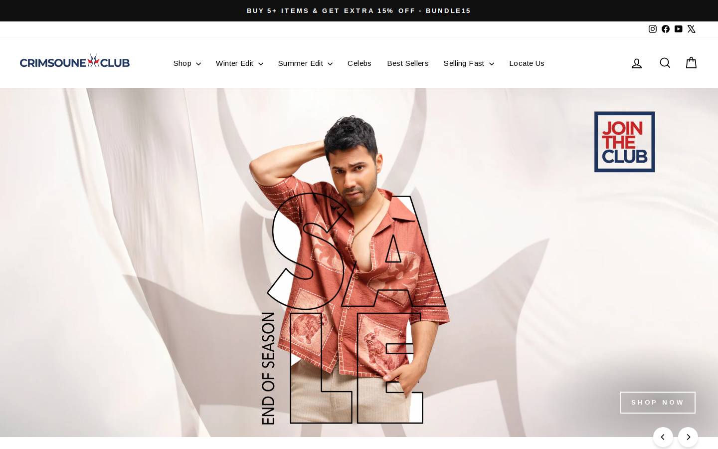Crimsoune Club homepage screenshot