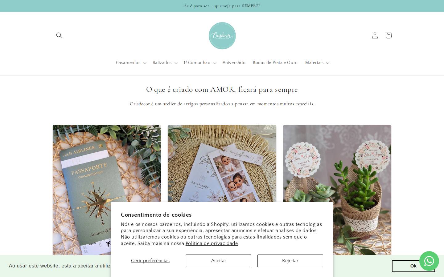 crisdecor.pt homepage screenshot