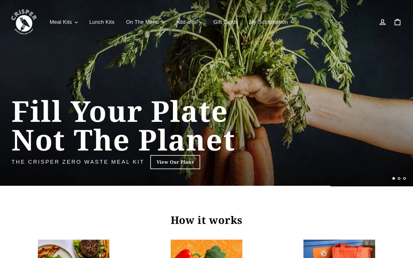 Crisper homepage screenshot