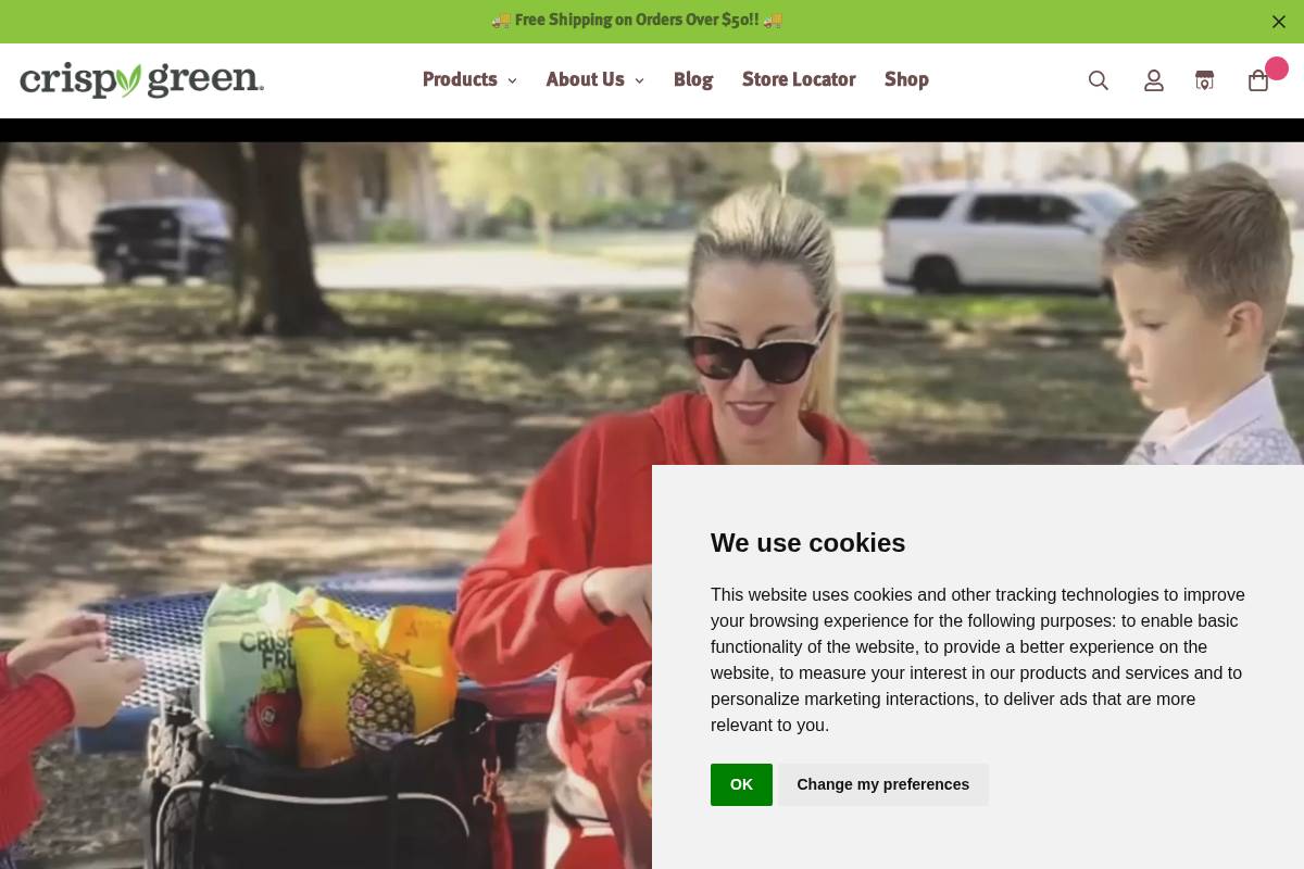 Crispy Green homepage screenshot