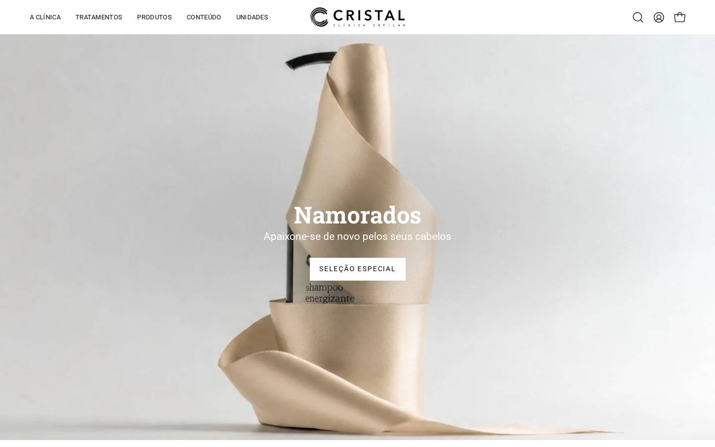 cristalessentials.com homepage screenshot