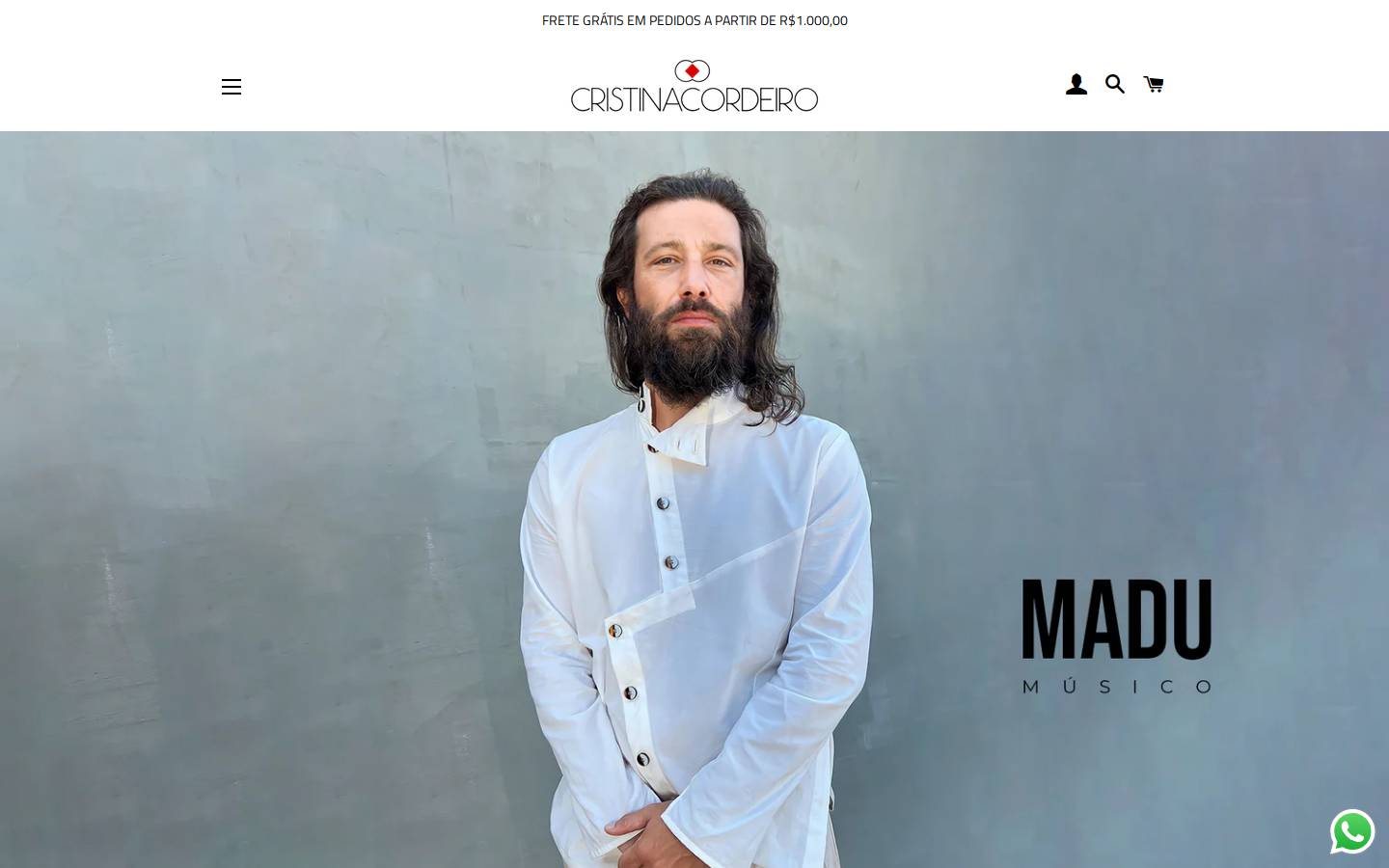cristinacordeiro.com.br homepage screenshot