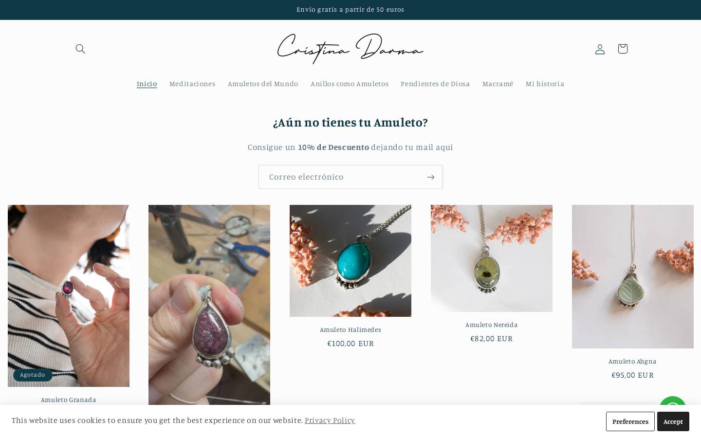 cristinadarma.com homepage screenshot