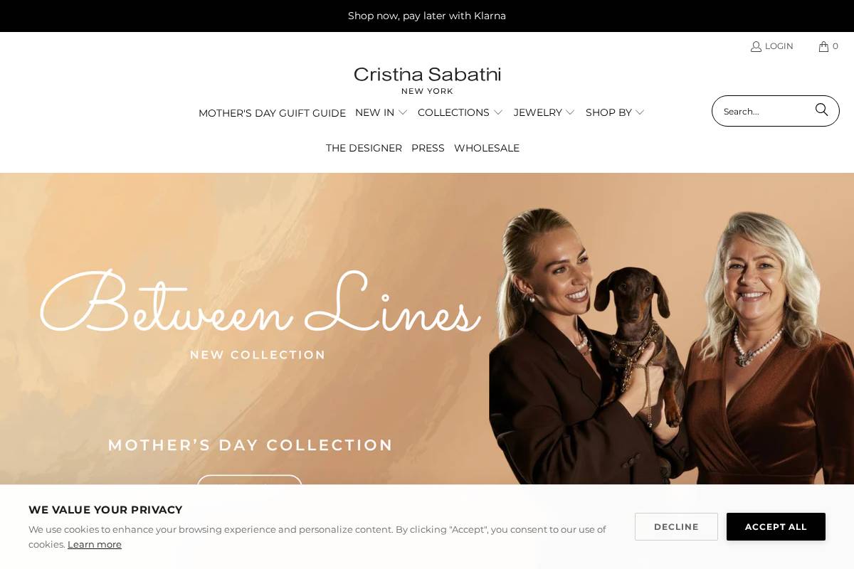 cristinasabatini.com homepage screenshot