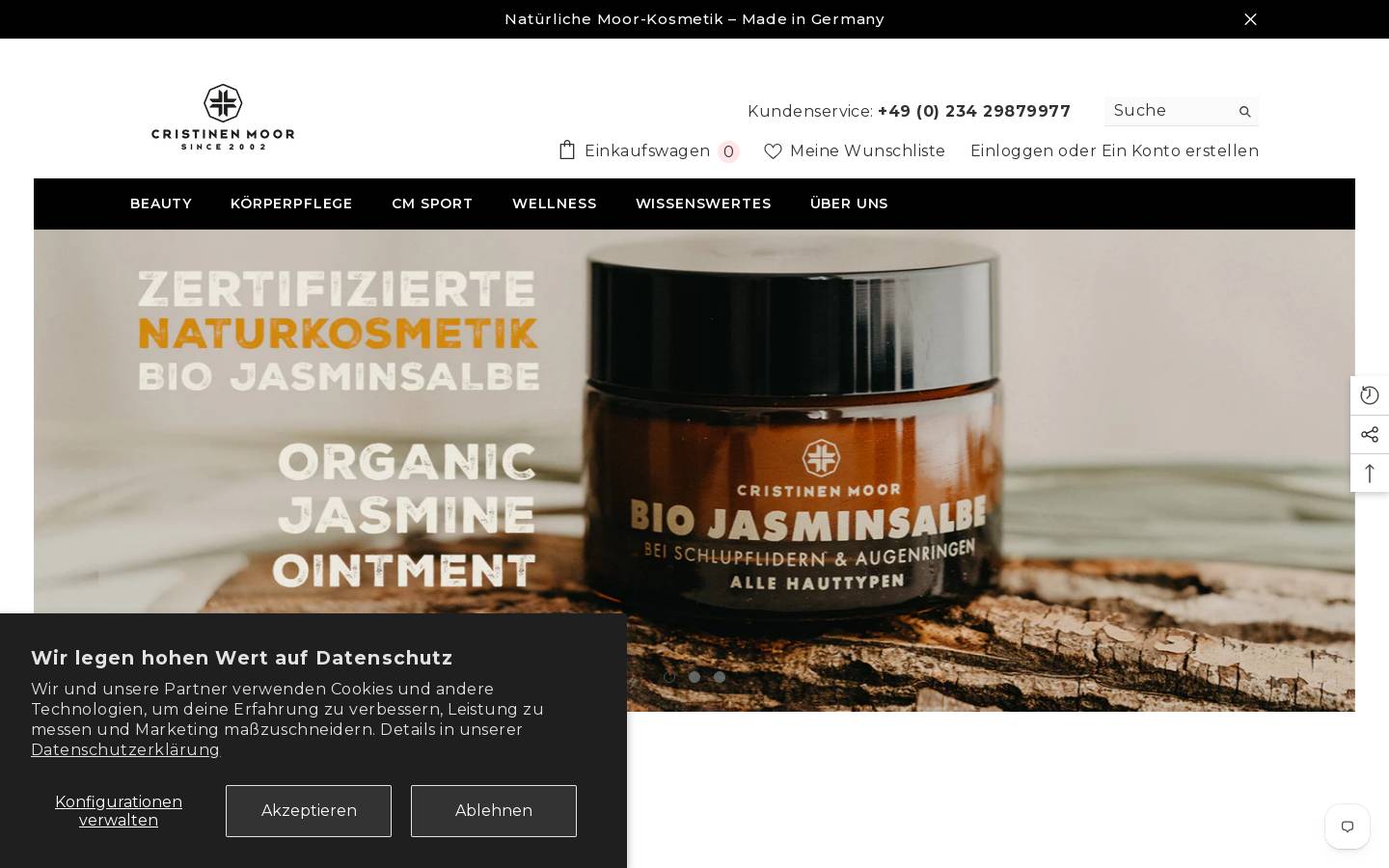 CristinenMoor® homepage screenshot