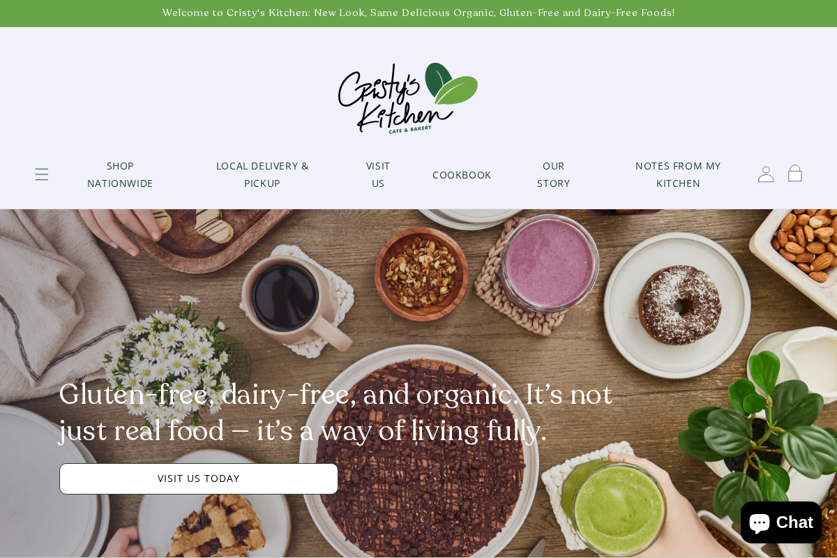 Cristy's Kitchen homepage screenshot