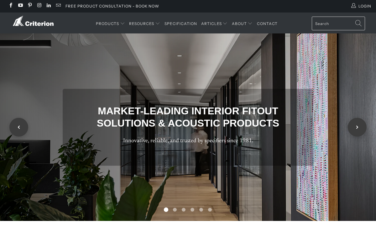 Criterion Industries homepage screenshot