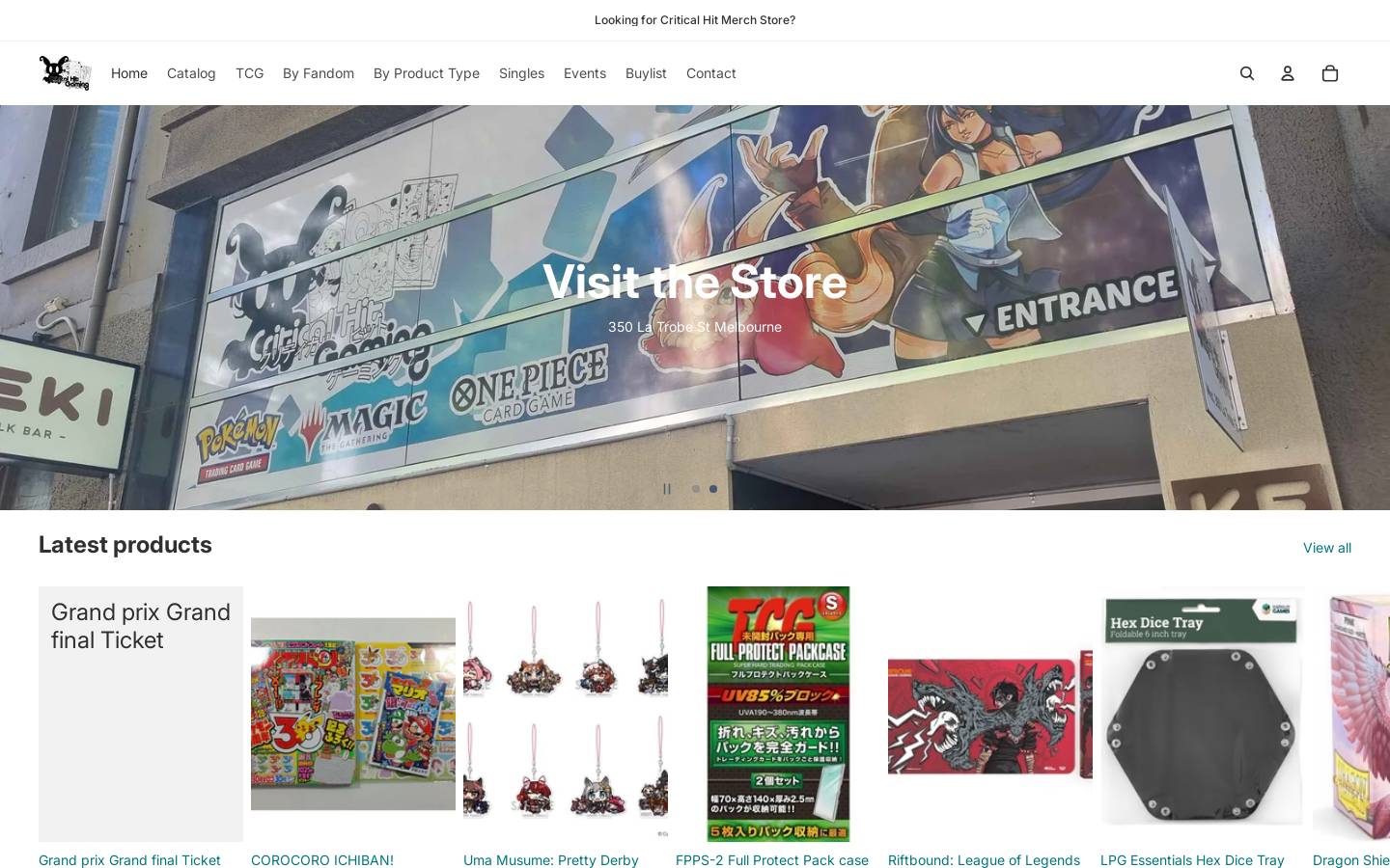 crithit.com.au homepage screenshot
