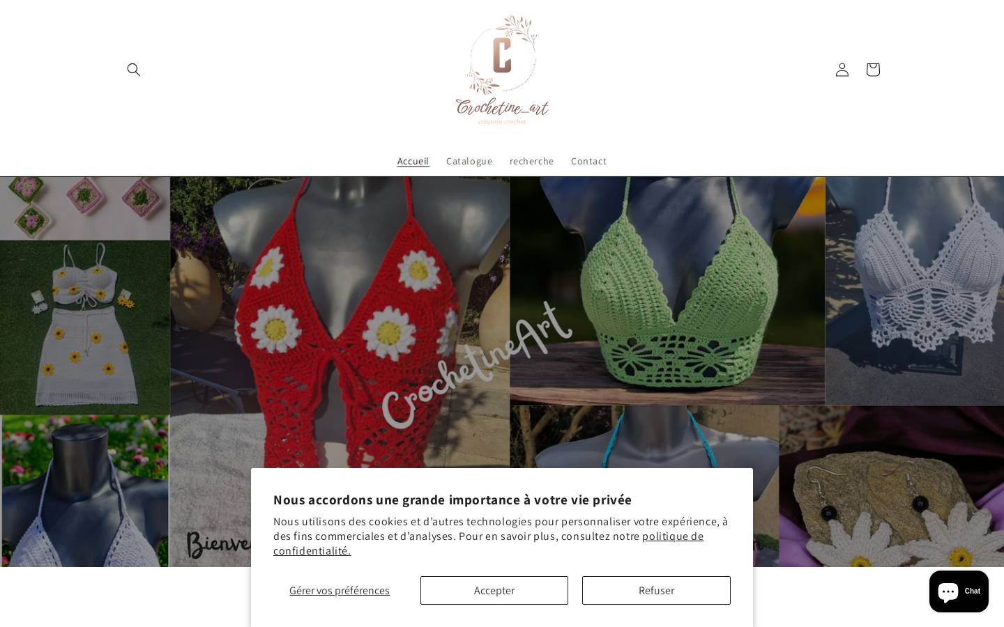 crochetineart.com homepage screenshot