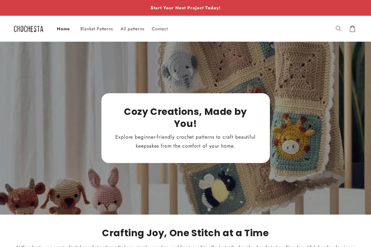 crochetta.shop homepage screenshot