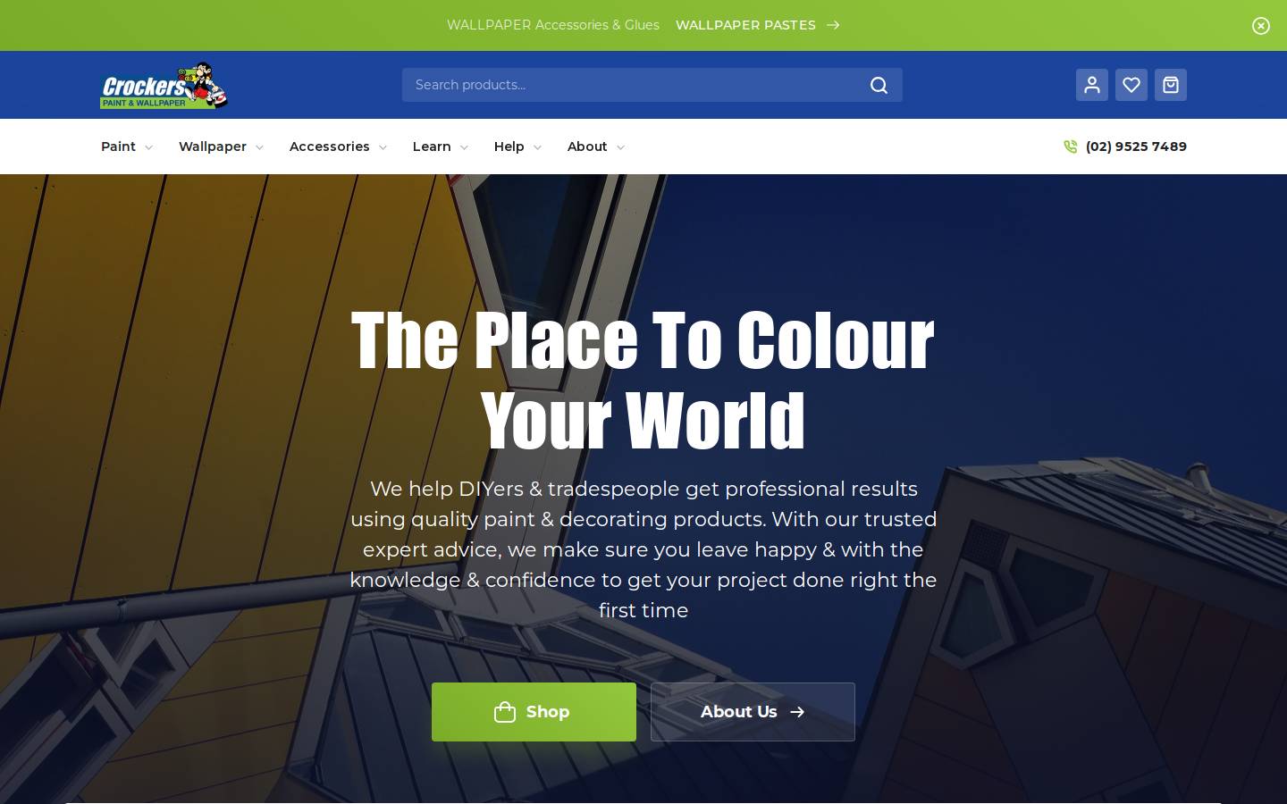 Crockers Paint & Wallpaper homepage screenshot