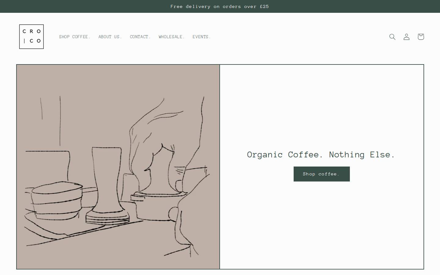 crococoffee.com homepage screenshot