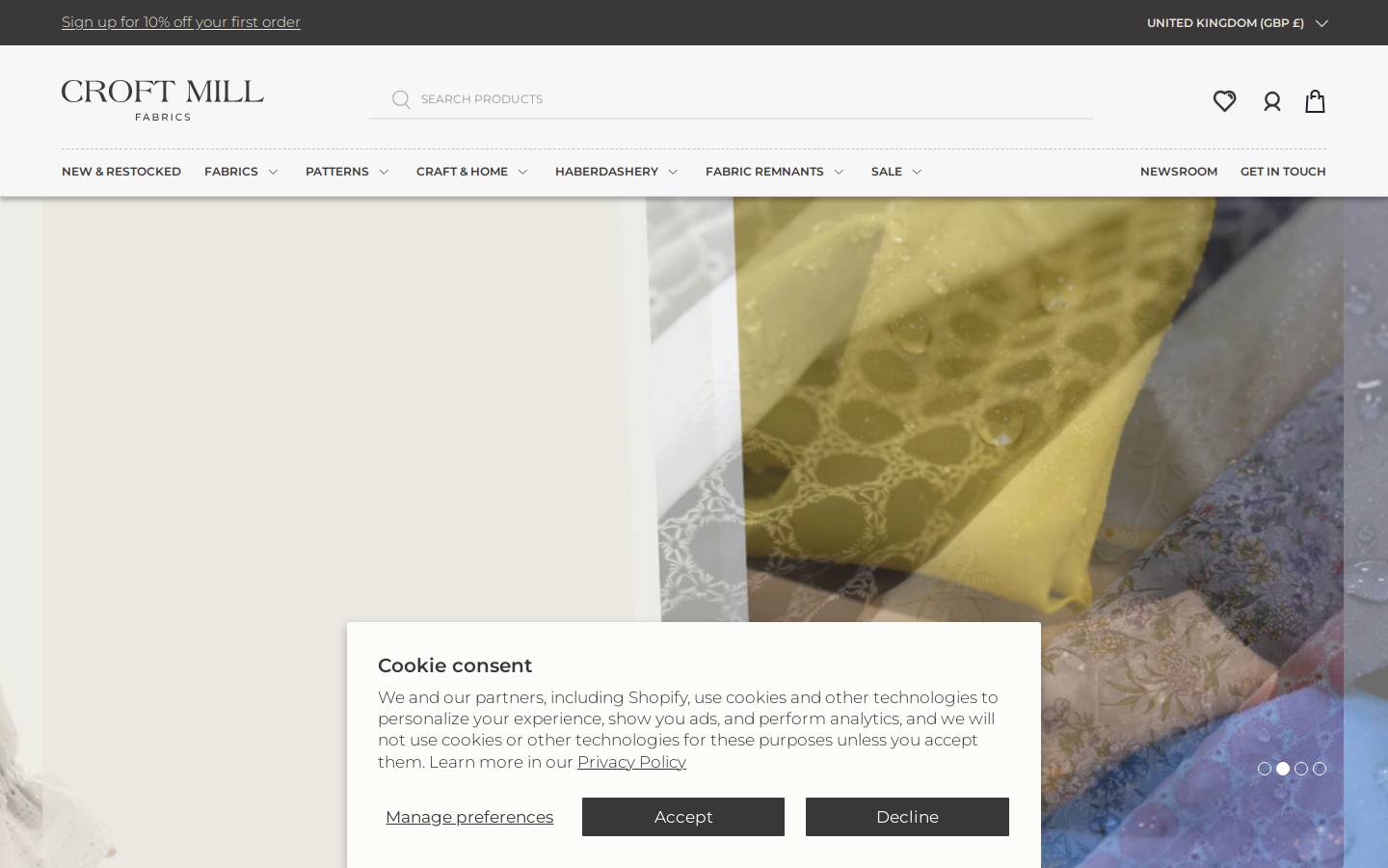 Croft Mill homepage screenshot