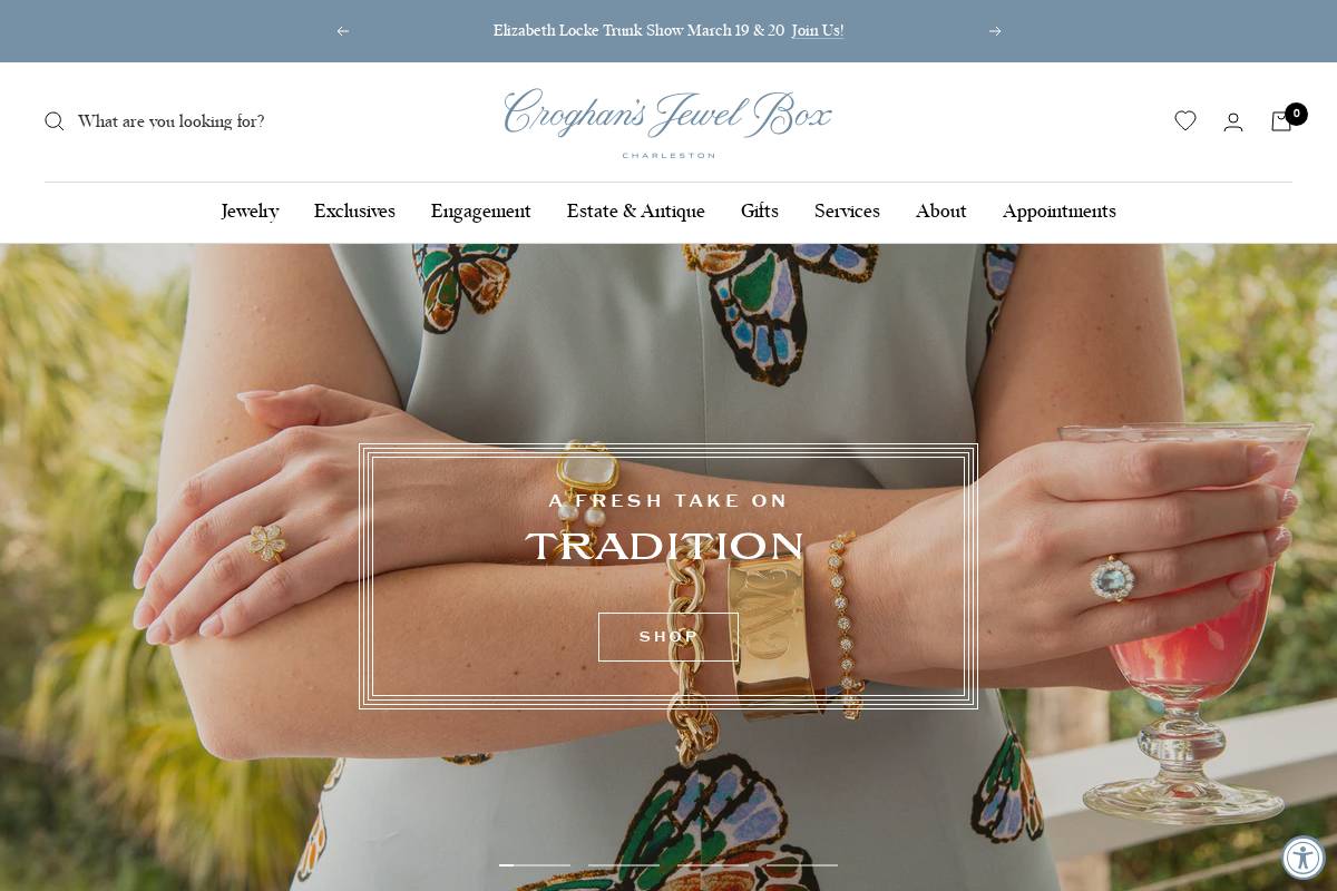 croghansjewelbox.com homepage screenshot