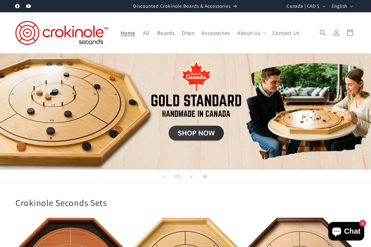 crokinole.shop homepage screenshot