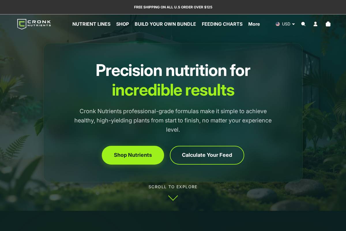 cronknutrients.com homepage screenshot