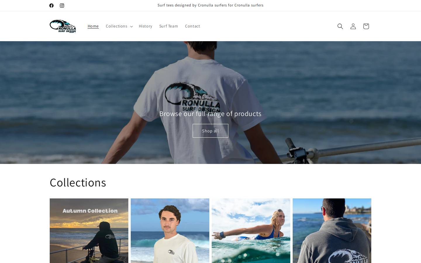 cronullasurfdesign.com.au homepage screenshot