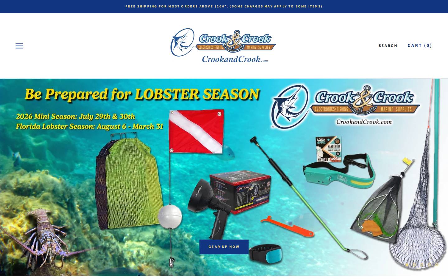 Crook & Crook Marine homepage screenshot
