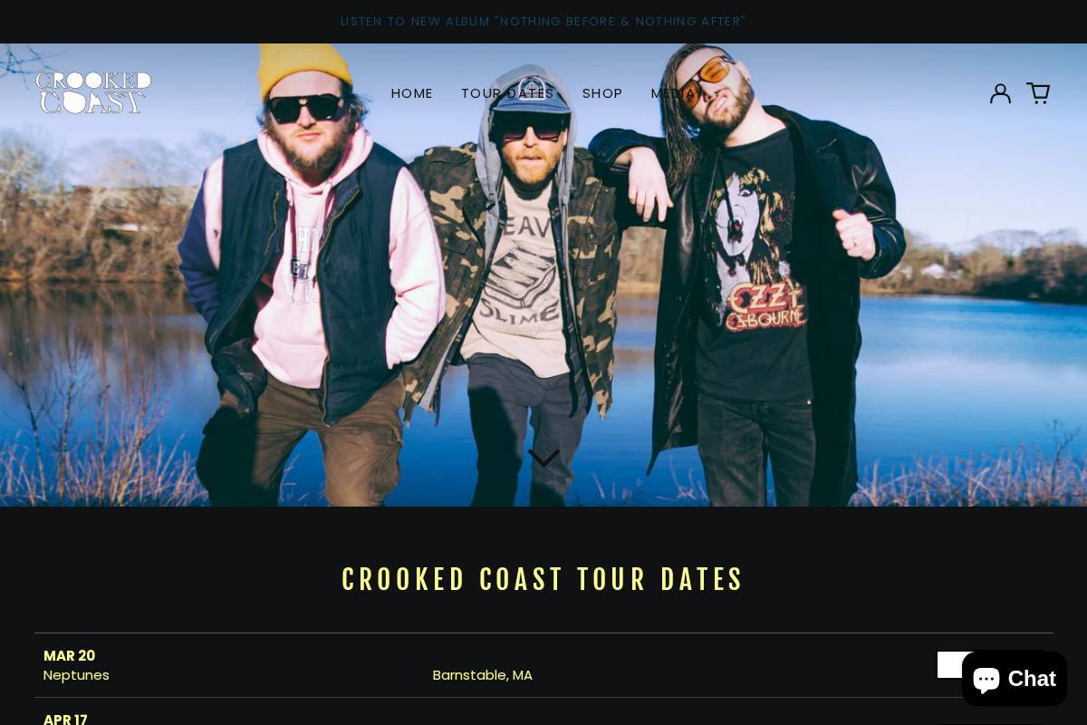 crookedcoast.com homepage screenshot