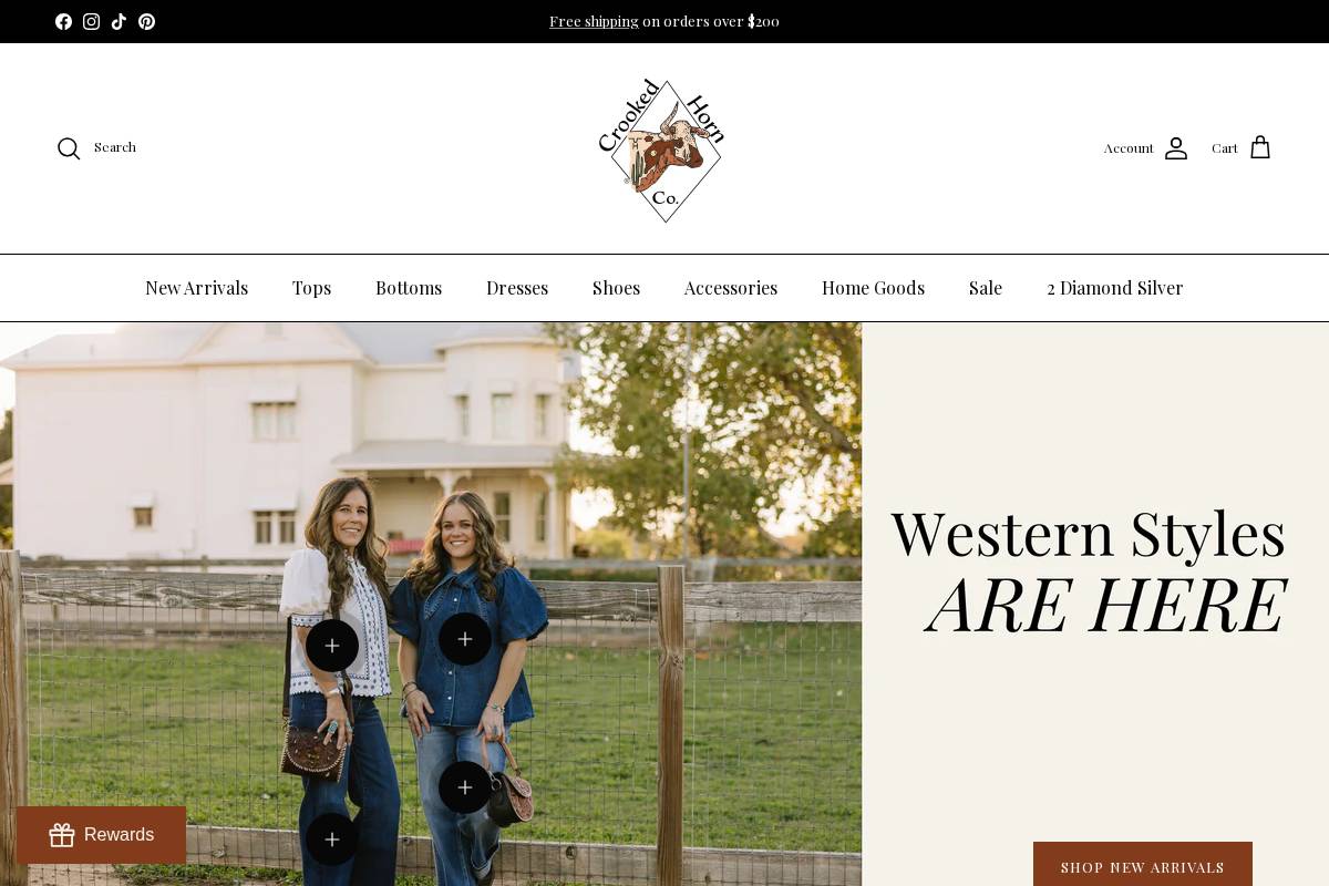 crookedhorncompany.com homepage screenshot